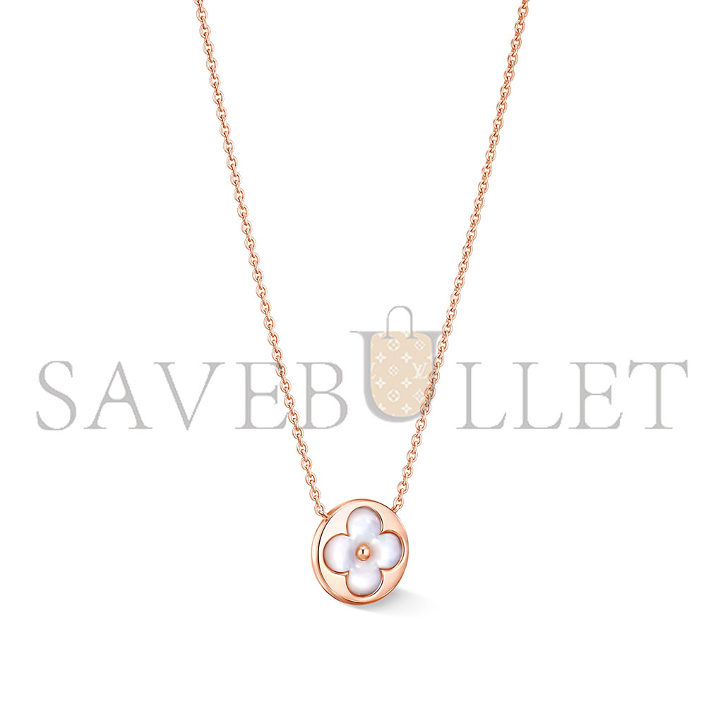 l**is V*t*n colour blossom sun pendant, pink gold and white mother-of-pearl q93520